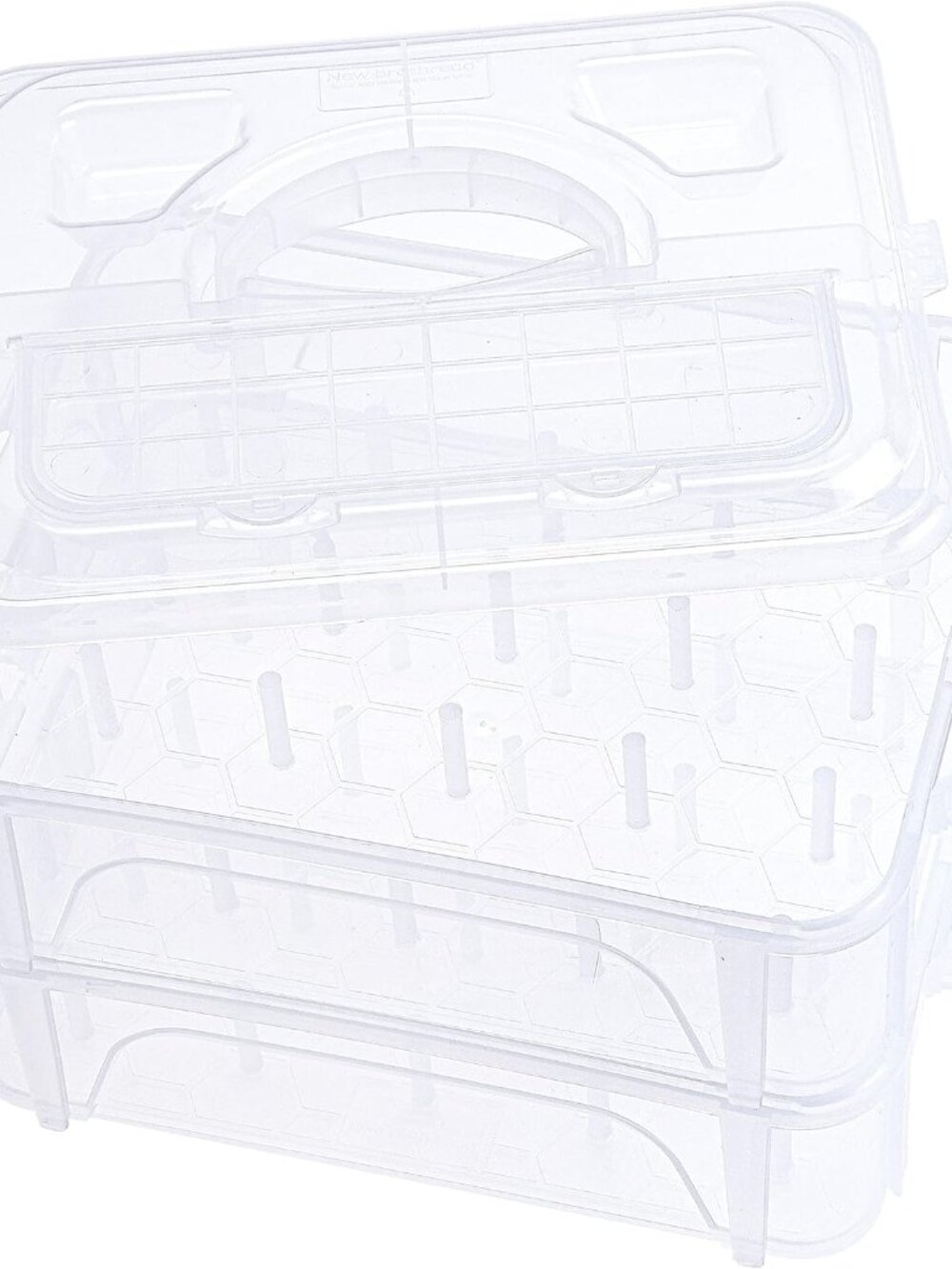 2 Layer Stackable Clear Storage Box Organizer